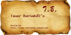 Tauer Barnabás névjegykártya
